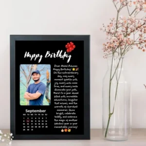 Beautiful happy birthday photo frame